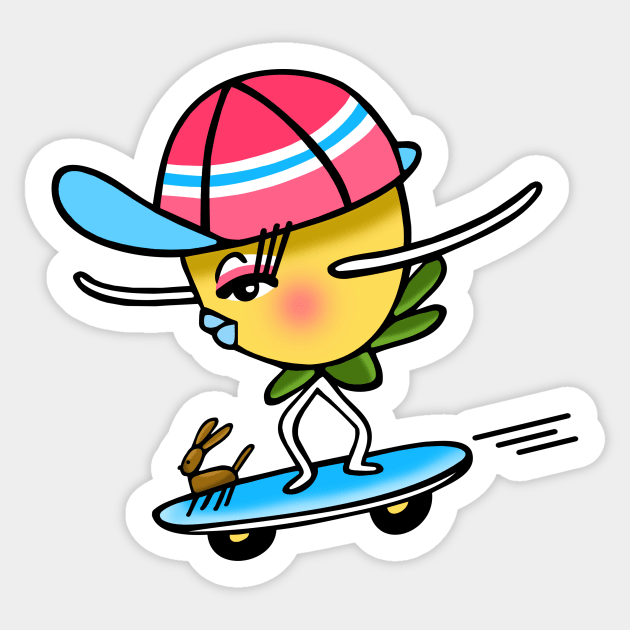 Skating Sticker by AdrianaStore